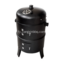 Draagbare 3 yn 1 Charcoal Smoker BBQ Grill